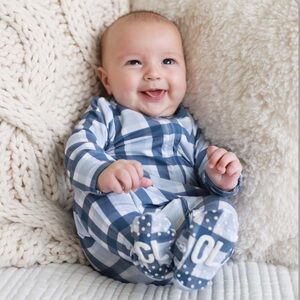 Caden Lane Paxton Plaid Footie Pajamas
